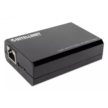 Splitter PoE Intellinet con uscita USB-C, PoE++ / 4PPoE, Gigabit Ultra, IEEE 802.3bt, porte RJ45 in ingresso e uscita, uscita USB-C fino a 45 W