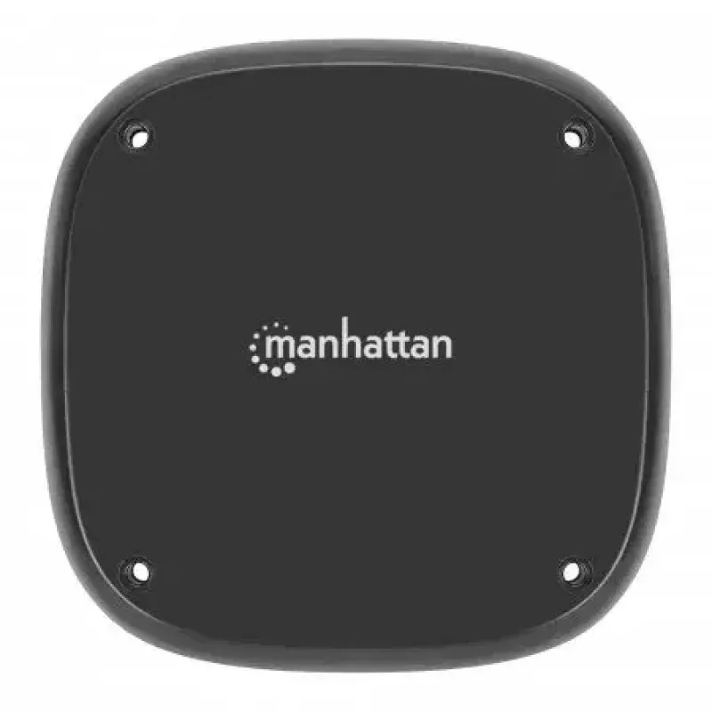 Pad di ricarica wireless Manhattan 10W sottoscrivania nero cavo 1,2m