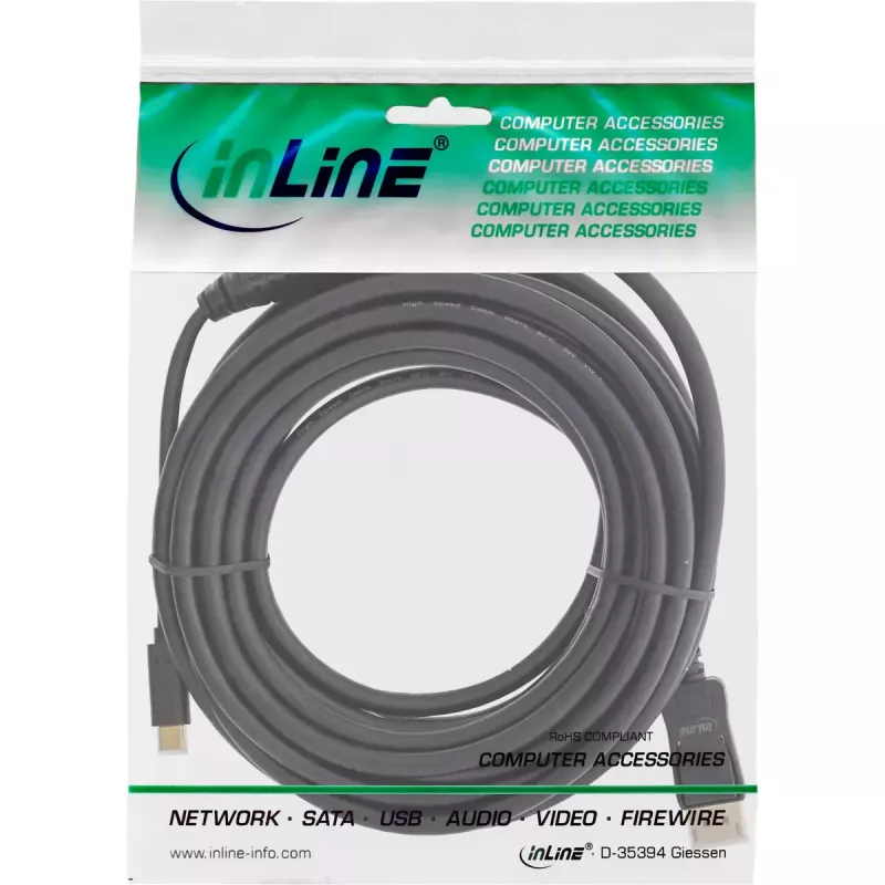 Cavo USB-DisplayPort InLine 64121 USB-C maschio su DisplayPort maschio 1m