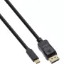 Cavo display USB InLine, connettore maschio USB-C su connettore maschio DisplayPort, 2 m