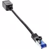 InLine prolunga cavo patch, protezione RJ45, S/FTP (PiMf), Cat.6A, 0,2 m