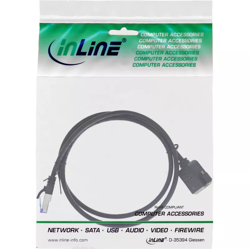 InLine cavo patch con prolunga integrata, S/FTP (PiMf), Cat.6A, LSZH, rame, 1 m