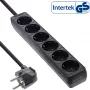 Ciabatta InLine, 6 prese Schuko CEE 7/3, nero, 1,5 m