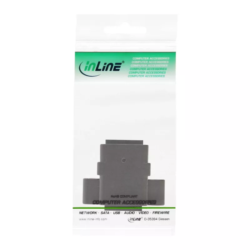 InLine Giunto per cavo patch UTP 2x RJ45 femmina per installazione