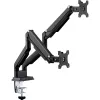 Supporto da scrivania InLine con meccanismo a sollevamento e USB/audio, 2 monitor fino a 81 cm (32 pollici), nero