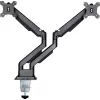 Supporto da scrivania InLine con meccanismo a sollevamento e USB/audio, 2 monitor fino a 81 cm (32 pollici), nero