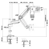 Supporto da tavolo InLine 23159B per TFT fino a 32 pollici, max. 9 kg