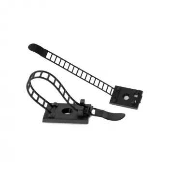 Clip fermacavi regolabile InLine 85 mm, nero, 10 pezzi