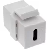 Modulo snap-in USB 3.1 InLine, connettore femmina/femmina USB-C, case bianco