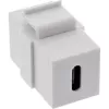 Modulo snap-in USB 3.1 InLine, connettore femmina/femmina USB-C, case bianco