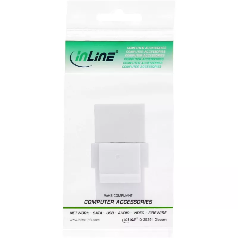 Modulo snap-in USB 3.1 InLine, connettore femmina/femmina USB-C, case bianco