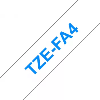 Nastro etichettatrice Brother TZE-FA4 blu su bianco