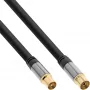 Cavo d'antenna InLine Premium 69203P con 4 schermature >110 dB nero 3 m