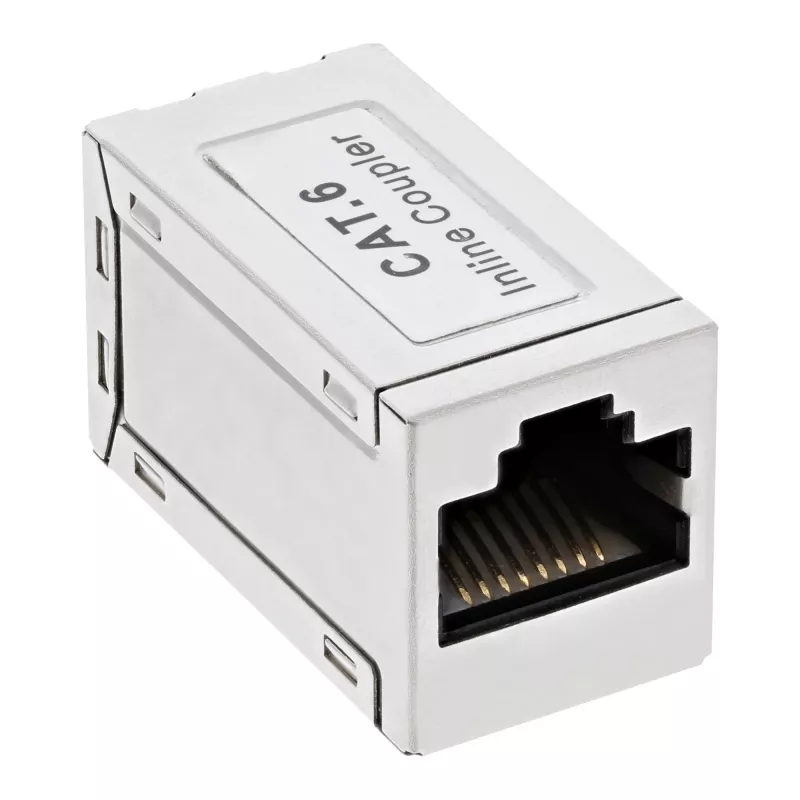 Adattatore InLine Cat.6 schermato in metallo 2x RJ45 F/F 1:1