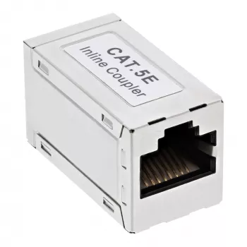 Adattatore InLine Cat.5e completamente schermato in metallo 2x RJ45 F/F 1:1