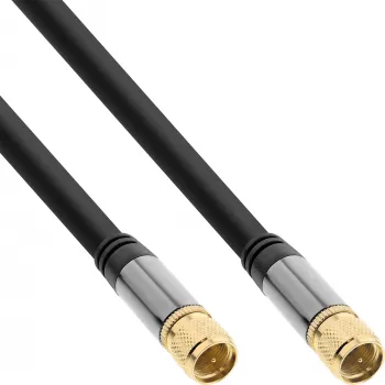 Cavo SAT InLine Premium 4 schermature 2x connettore F >110 dB nero 3 m