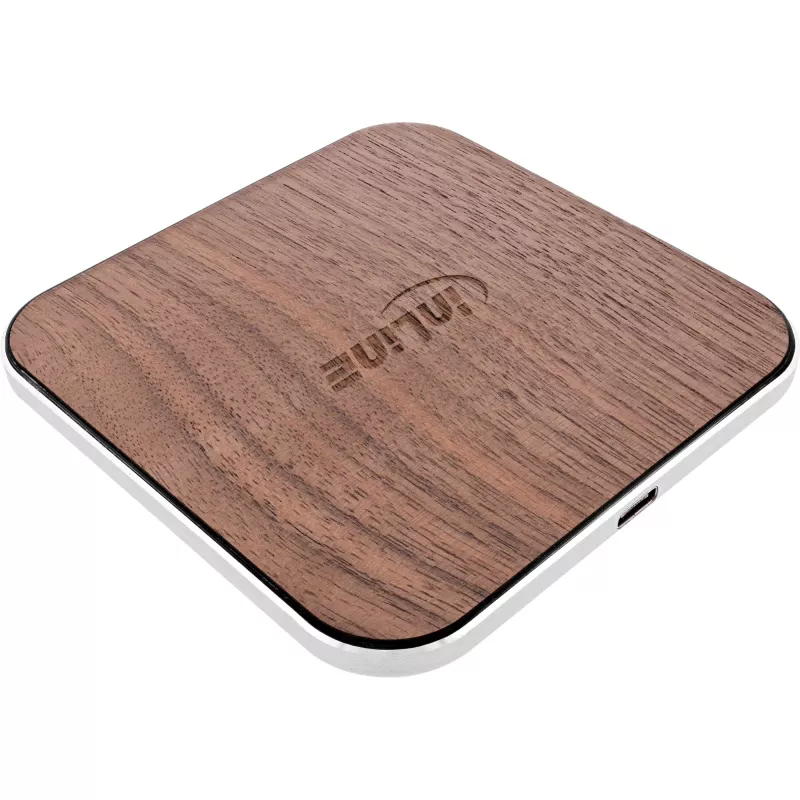 Caricabatterie rapido wireless InLine Qi woodcharge 5/7,5/10W/15W USB-C