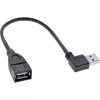 Cavo InLine USB 2.0 Smart angolare + reversibile Type-A maschio / femmina nero 0,2 m