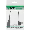 Cavo InLine USB 2.0 Smart angolare + reversibile Type-A maschio / femmina nero 0,2 m