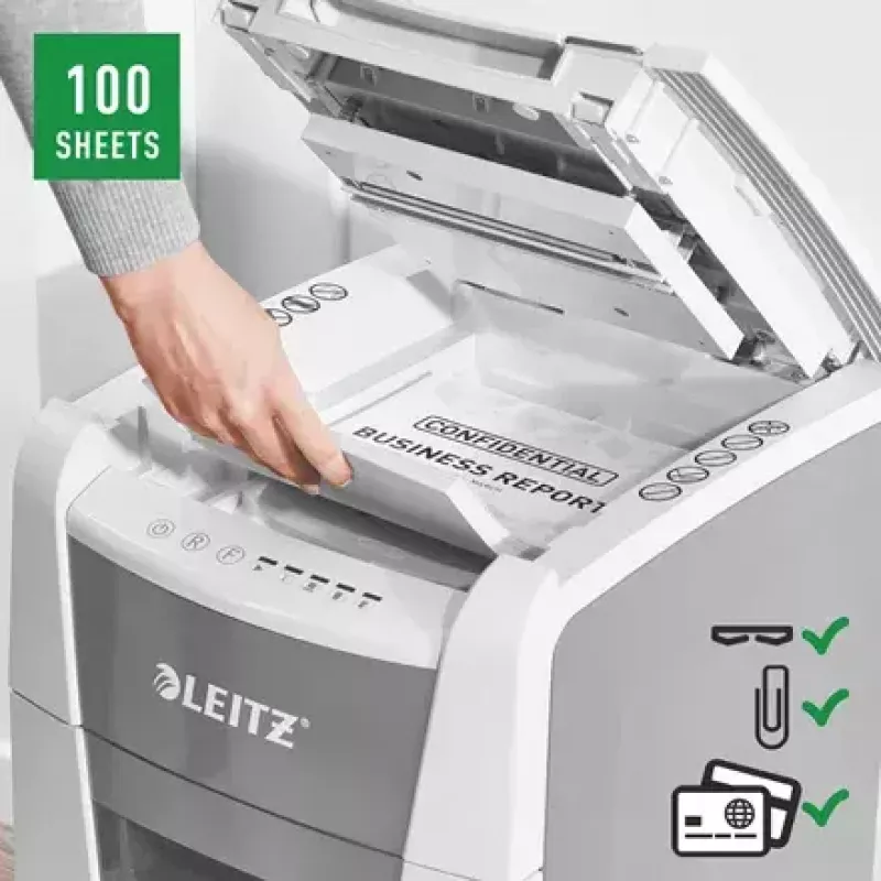 Distruggidocumenti automatico Leitz IQ Autofeed Small Office 100 P5