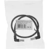 Cavo patch InLine angolare alto/basso S/FTP (PiMf) Cat.6 nero 2,36 m