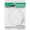 Cavo adattatore audio headset InLine jack 3,5 mm maschio 4 poli / 2x 3,5 mm bianco 1 m