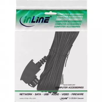 Cavo InLine TAE-N TAE-N / RJ11 6P4C 1m, 1 m, TAE-N, RJ11, maschio, maschio, nero