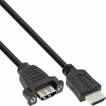 Adattatore HDMI 4K2K Type-A maschio / Type-A femmina con flangia 0,6 m InLine 17500B