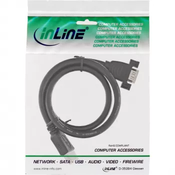 Adattatore HDMI 4K2K Type-A maschio / Type-A femmina con flangia 0,6 m InLine 17500B