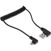 InLine set caricabatterie auto USB DUAL+, alimentatore con cavo a spirale 1 m