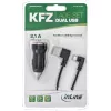 InLine set caricabatterie auto USB DUAL+, alimentatore con cavo a spirale 1 m
