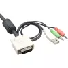 InLine switch KVM 4 porte DVI-D + USB + audio incl. 2 set di cavi