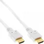 Cavo HDMI High Speed InLine con Ethernet, M/M, bianco, contatti dorati, 2 m