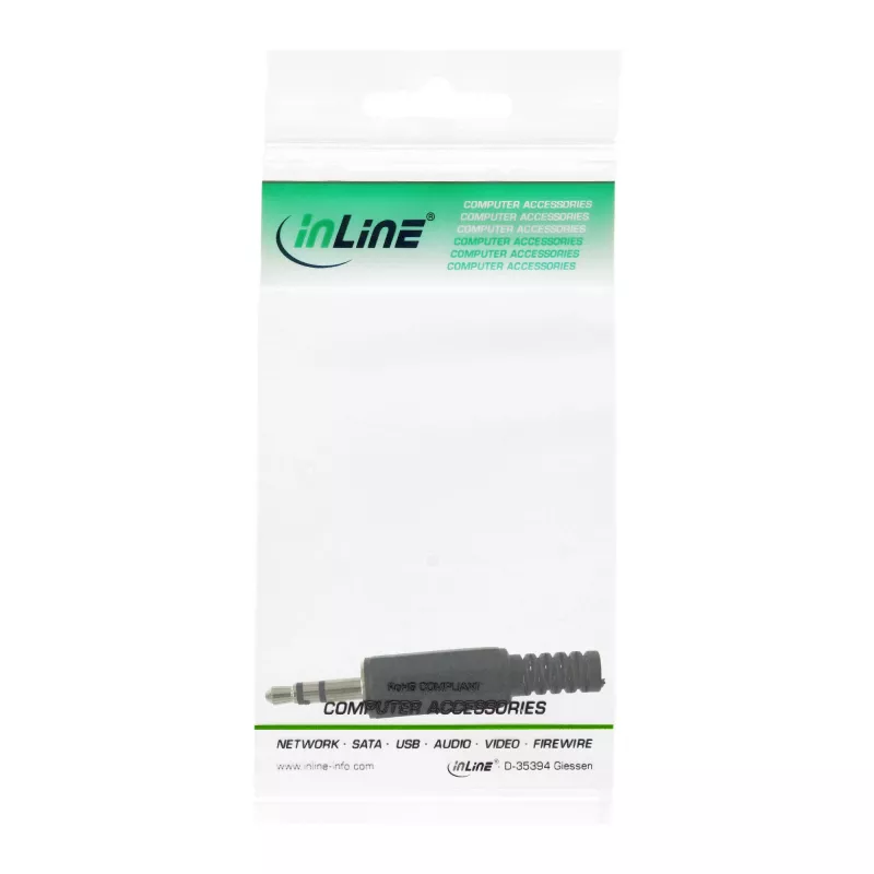Connettore maschio stereo audio 3,5 mm InLine 99100 versione da saldare