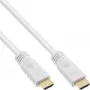 Cavo HDMI High Speed InLine con Ethernet, M/M, bianco, contatti dorati, 7,5 m