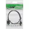 Cavo patch InLine sottile, U/FTP, Cat.8.1, TPE senza alogeni, nero 0,5 m