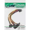 InLine cavo alimentazione SATA 1-a-4 femmina / 4x SATA maschio angolato con blocchi 0,15 m