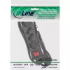 InLine ciabatta, 4 prese, 2x CEE7/3 + 2x Euro CEE 7/16, nero, 3 m