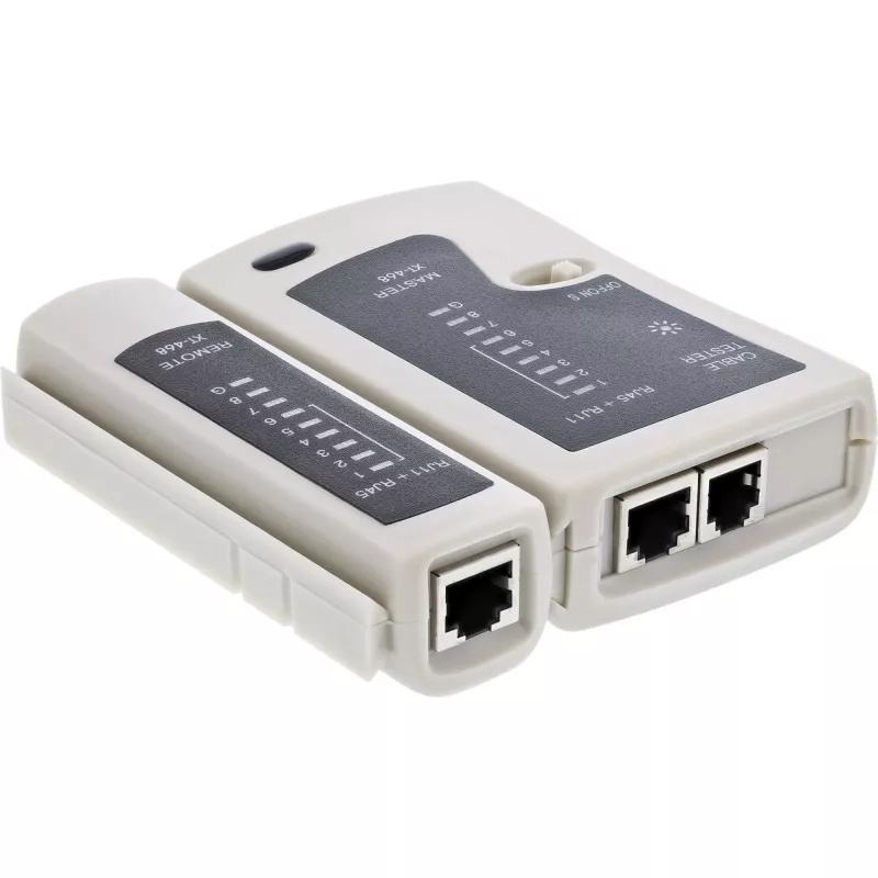 InLine tester per cavi e connettori RJ45 con 9 LED di controllo