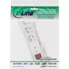 InLine ciabatta CEE 7/3, 3 prese, protezione da sovratensione, interruttore, bianco