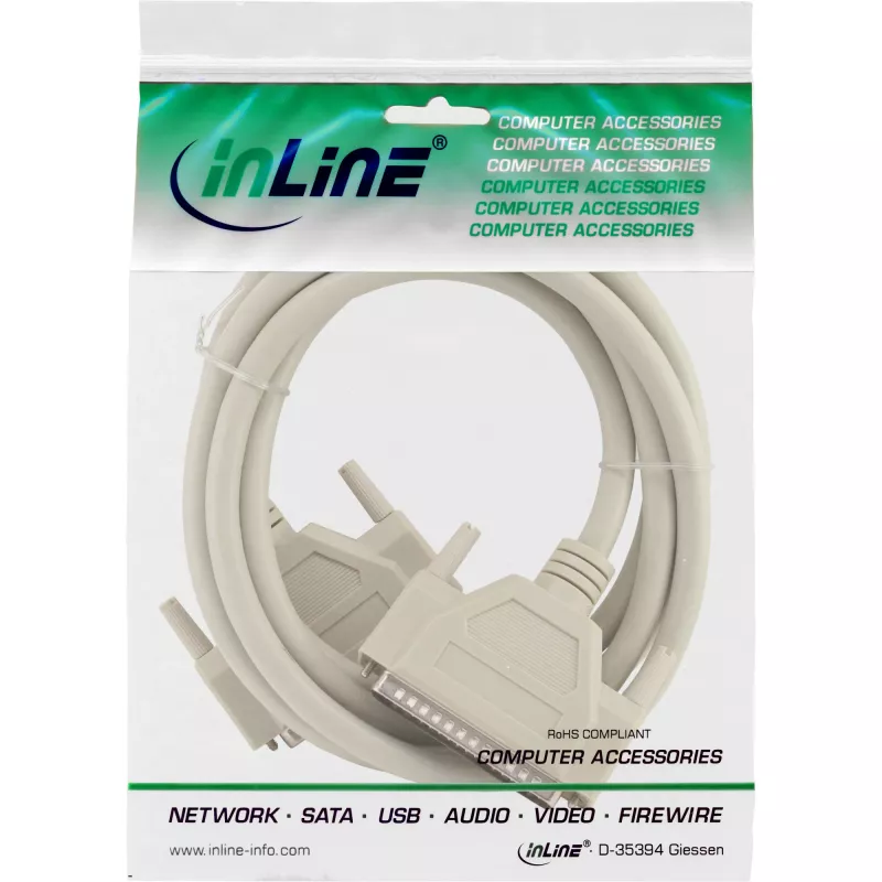 InLine cavo di prolunga seriale 37 Pin DB37 maschio/maschio diretto 5 m