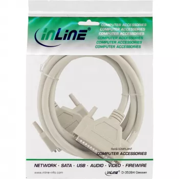 InLine cavo di prolunga seriale 37 Pin DB37 maschio / maschio diretto 1m