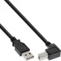 InLine cavo USB 2.0 angolato Type-A maschio / B maschio, nero, 0,5 m