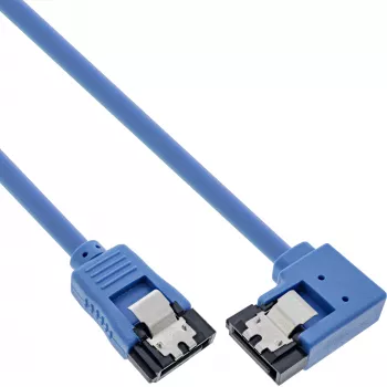 Cavo tondo InLine SATA 6Gb/s, un lato ad angolo retto 90°, con bloccaggio, 0,5 m