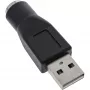 Adattatore USB InLine connettore maschio Type-A su connettore femmina MD6 connettore femmina PS/2