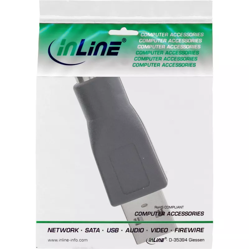 Adattatore USB InLine connettore maschio Type-A su connettore femmina MD6 connettore femmina PS/2