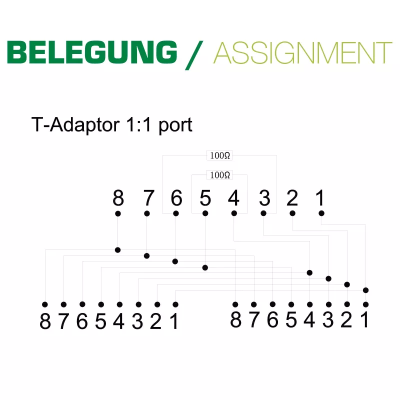 Splitter ISDN InLine 69932B 1 -> 2 0,15 m con resistenze