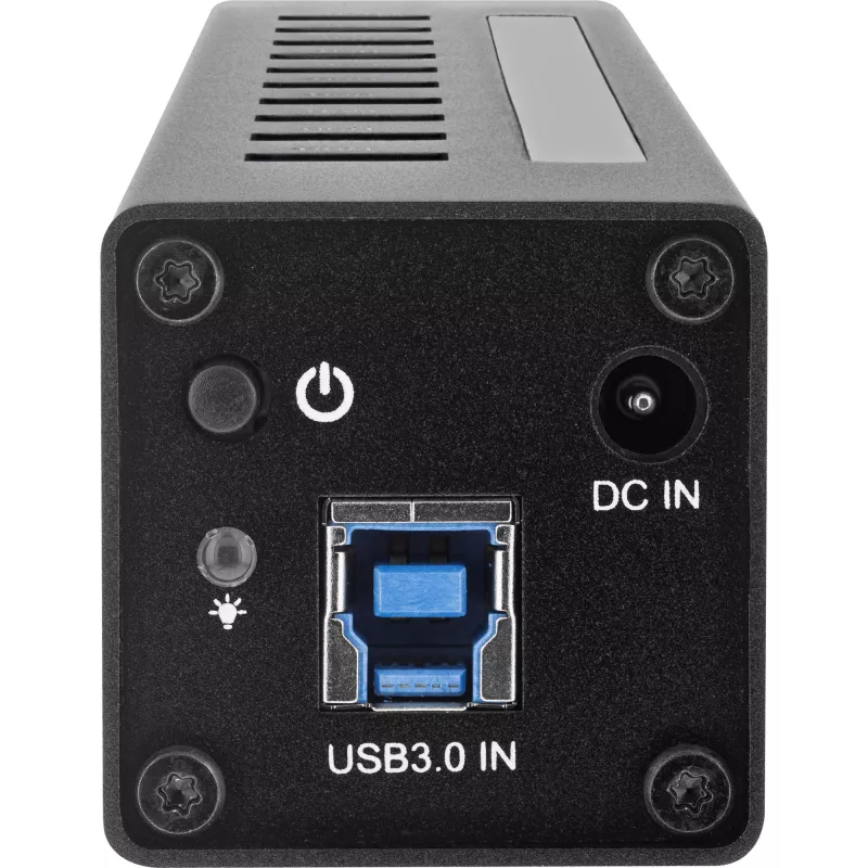 Hub USB 3.0 InLine 10 porte case in alluminio con alimentatore 4A, nero