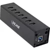 Hub USB 3.0 InLine, 7 porte, case in alluminio, con alimentatore 2,5A