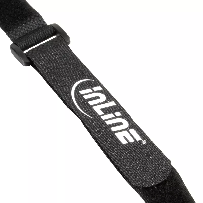 InLine Set di fascette per cavi in velcro, 5 pz 20 x 300 mm + 5 pz 20 x 500 mm, nero